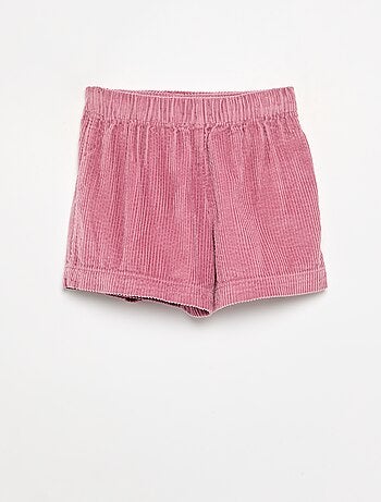 Jupe short en velours côtelé