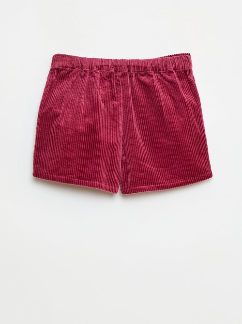 Jupe short en velours de coton - Kiabi