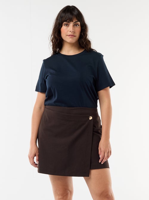 Jupe short fines rayures - Kiabi