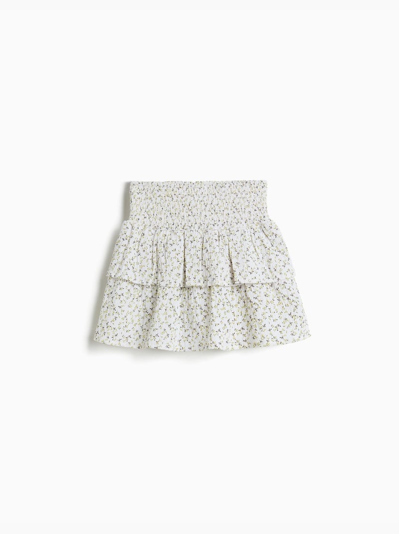 Jupe-short imprimé, mo fashion Jaune - Kiabi