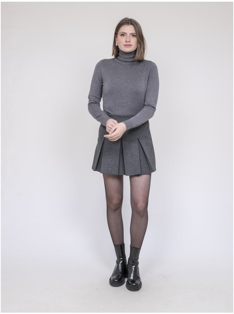 Jupe-short plissée XIAOMI Gris - Kiabi