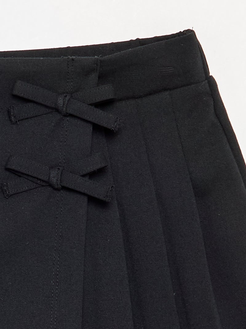 Jupe-short portefeuille Noir - Kiabi