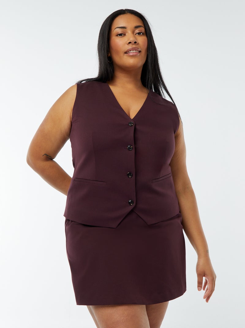 Jupe short taille haute Violet - Kiabi