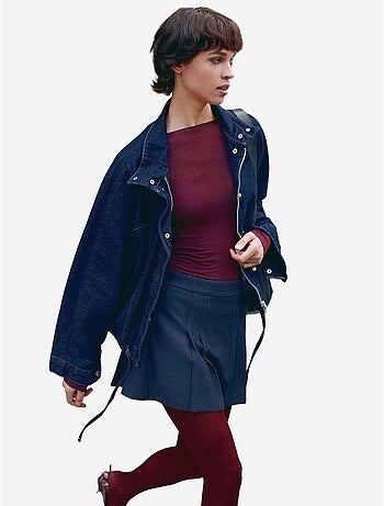 Jupe skater mini à taille haute dilvin