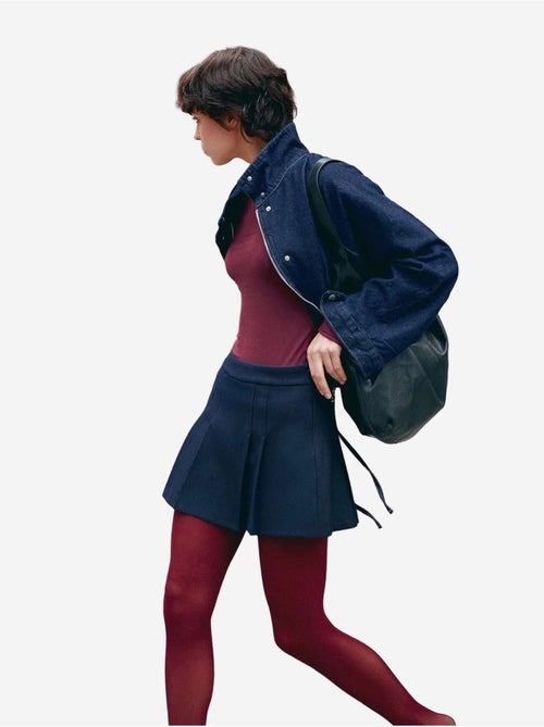 Jupe skater mini à taille haute dilvin - Kiabi