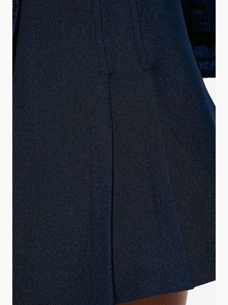 Jupe skater mini à taille haute dilvin Bleu marine - Kiabi