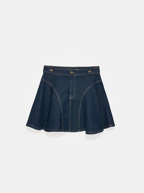 Jupe skater mini taille haute dilvin - Kiabi
