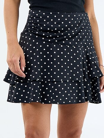 Jupe volantée à pois