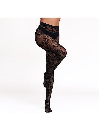 Jupon panty kant 40 denier zwart