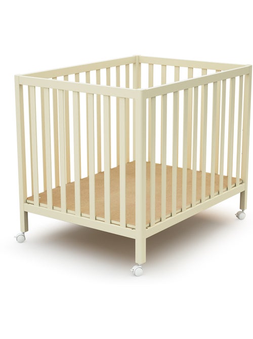 Jurababy - fara rechthoekige houten box - parelwit - Kiabi