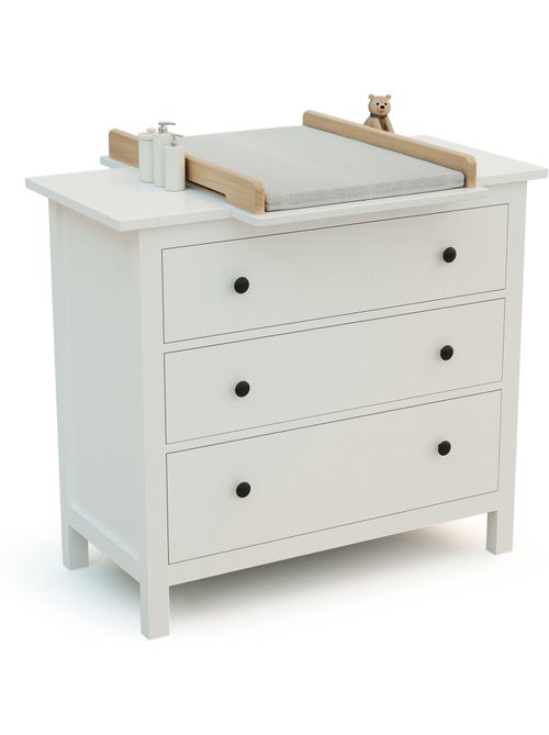 Jurababy - kira 50cm universele houten aankleedtafel voor babycommode - wit en gelakt beukenhout - Kiabi Jurababy - kira 50cm universele houten aankleedtafel voor babycommode - wit en gelakt beukenhout - Kiabi