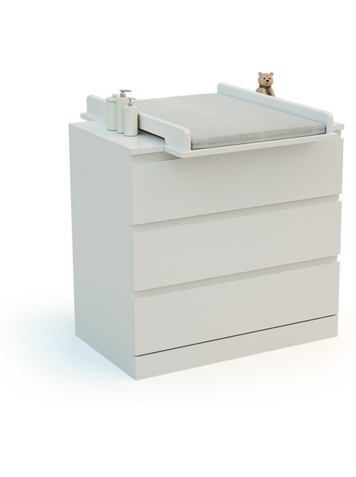 Jurababy - kira 50cm universele houten aankleedtafel voor babycommode - wit - Kiabi Jurababy - kira 50cm universele houten aankleedtafel voor babycommode - wit - Kiabi