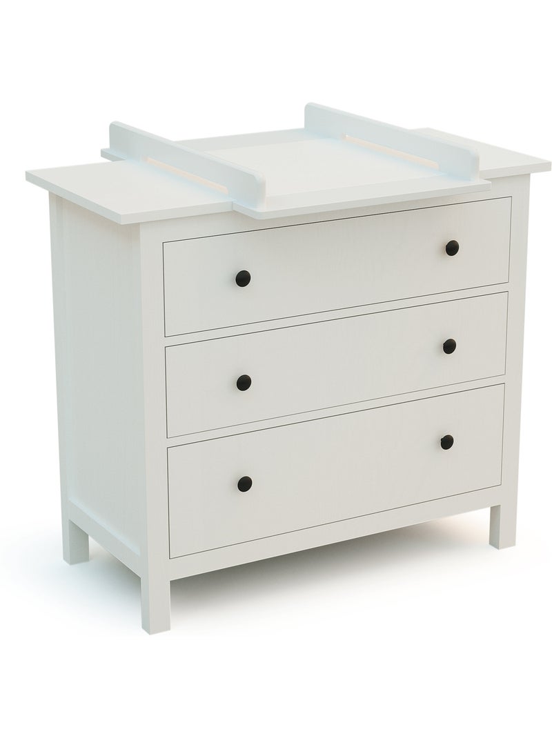 Jurababy - kira 50cm universele houten aankleedtafel voor babycommode - wit Wit - Kiabi