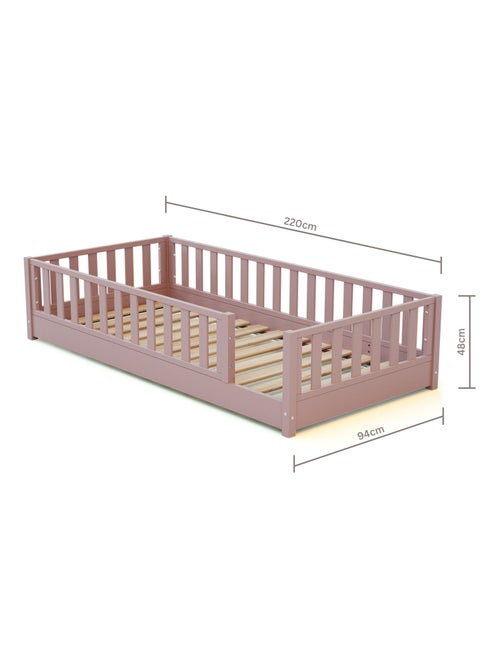 Jurababy - lit au sol enfant en bois sonho - 90x190 - Kiabi Jurababy - lit au sol enfant en bois sonho - 90x190 - Kiabi