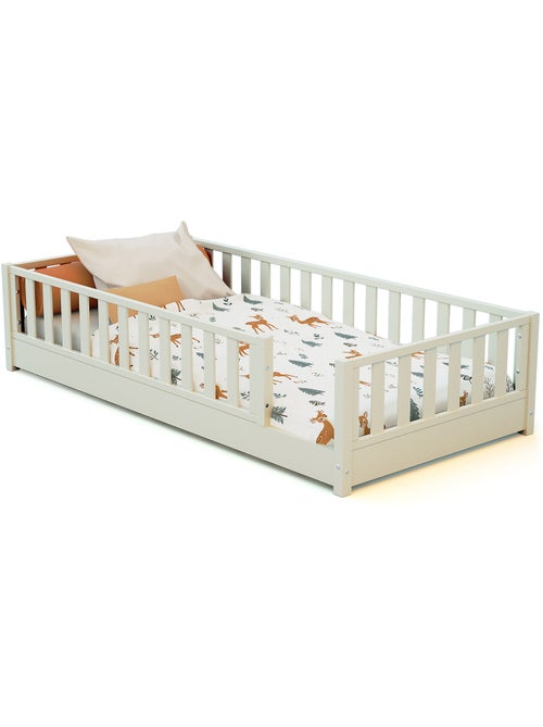 Jurababy - lit au sol enfant en bois sonho avec matelas - 90x190 - Kiabi Jurababy - lit au sol enfant en bois sonho avec matelas - 90x190 - Kiabi