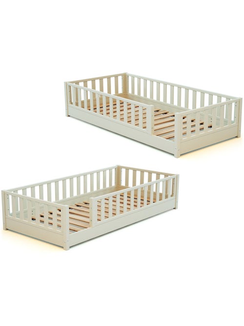 Jurababy - lit au sol enfant en bois sonho avec matelas - 90x190 - Kiabi Jurababy - lit au sol enfant en bois sonho avec matelas - 90x190 - Kiabi