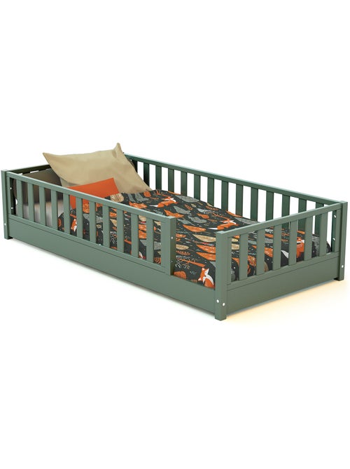 Jurababy - lit au sol enfant en bois sonho avec matelas - 90x190 - Kiabi Jurababy - lit au sol enfant en bois sonho avec matelas - 90x190 - Kiabi