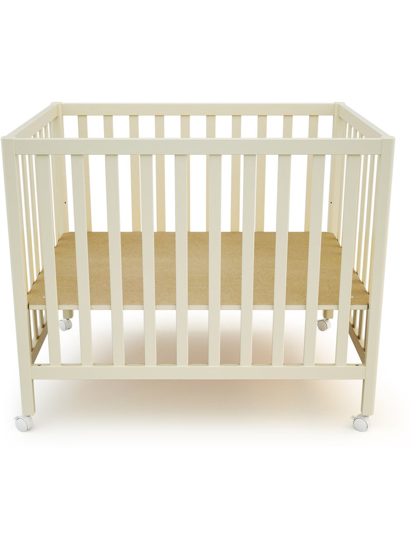 Jurababy - parc bébé rectangulaire en bois fara 100 x 701 cm - blanc perle Blanc - Kiabi