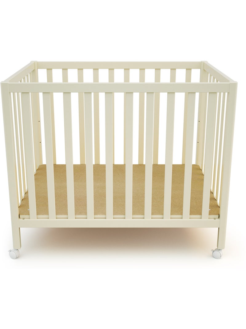 Jurababy - parc bébé rectangulaire en bois fara 100 x 701 cm - blanc perle Blanc - Kiabi