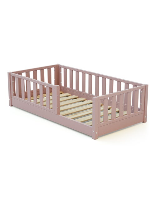 Jurababy - sonho mini kinderbed vloerbed van hout - 70x140 - poederroze - Kiabi Jurababy - sonho mini kinderbed vloerbed van hout - 70x140 - poederroze - Kiabi