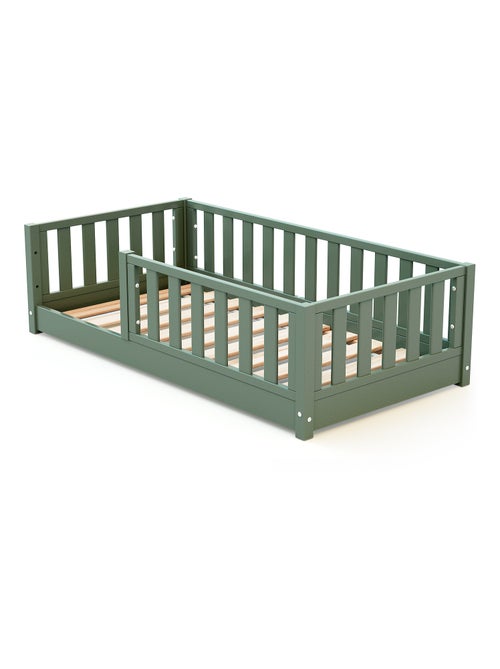 Jurababy - sonho mini kinderbed vloerbed van hout - 70x140 - saliegroen - Kiabi Jurababy - sonho mini kinderbed vloerbed van hout - 70x140 - saliegroen - Kiabi