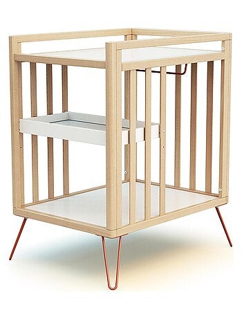 Jurababy - table à langer 2 étagères only en bois 76 x 56 x 94 cm
