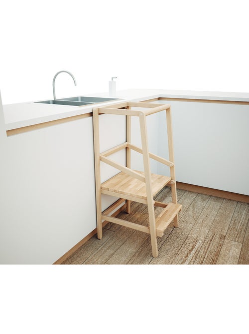 Jurababy - tour d'observation/apprentissage enfant en bois avec tableau ardoise vista - Kiabi