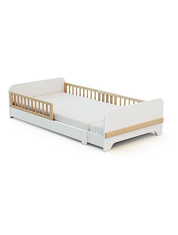 Jurababy - uitschuifbaar houten kinderbed 80x140-165-190 carrousel - wit