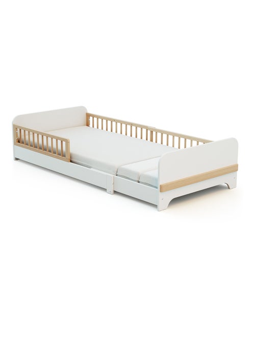 Jurababy - uitschuifbaar houten kinderbed 80x140-165-190 carrousel - wit - Kiabi