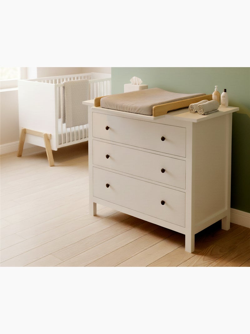 Jurababy -plan à langer universel 50 cm kira pour commode bébé Blanc Marron - Kiabi