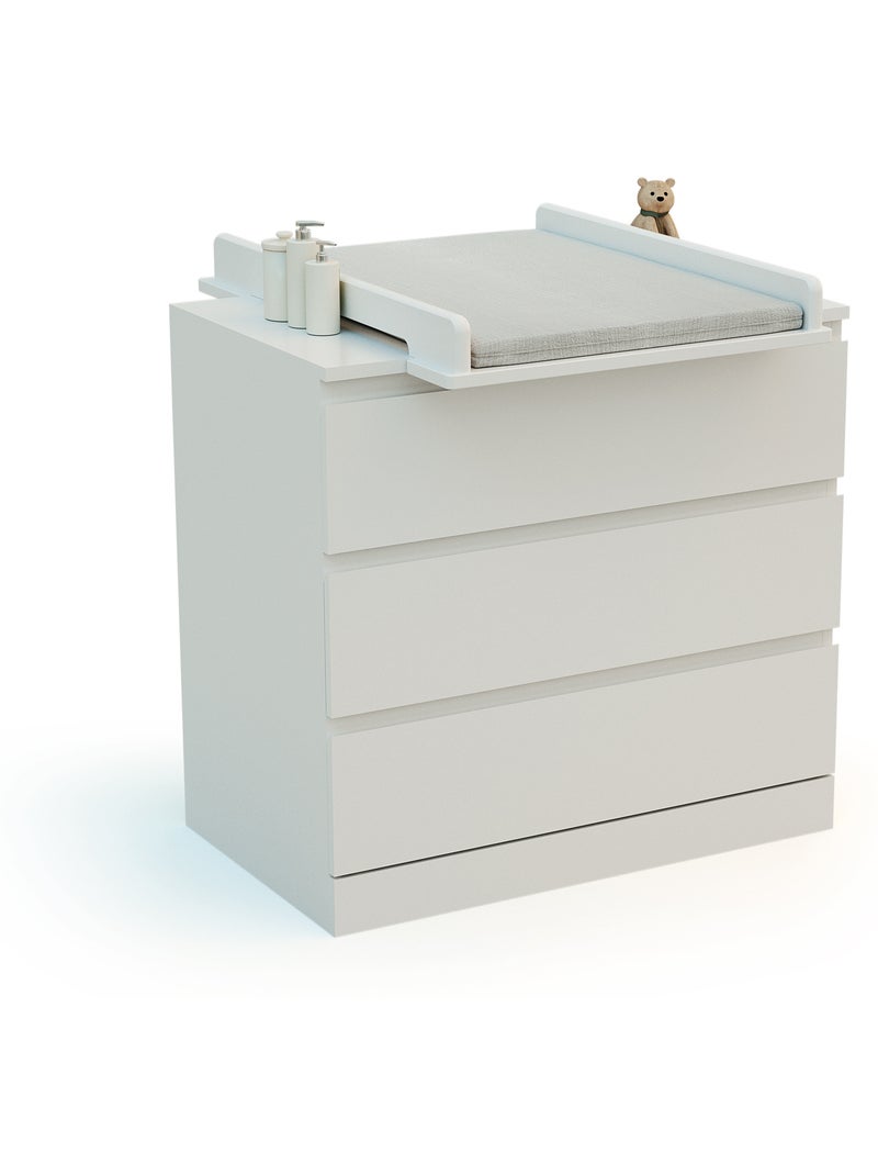 Jurababy -plan à langer universel 50 cm kira pour commode bébé Blanc - Kiabi
