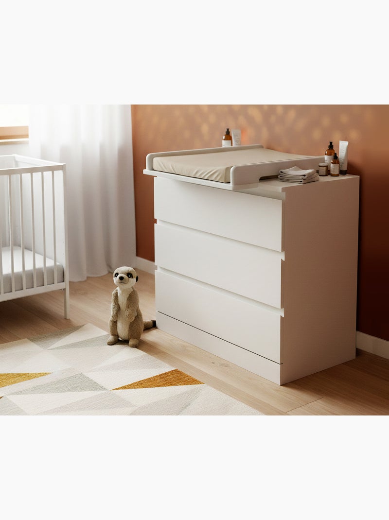 Jurababy -plan à langer universel 50 cm kira pour commode bébé Blanc - Kiabi