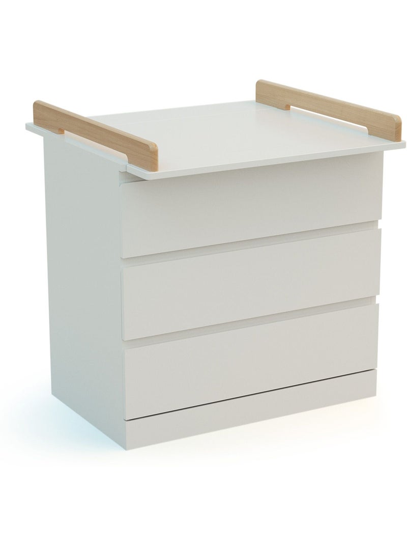 Jurababy -plan à langer universel 70 cm kira pour commode bébé Beige/Blanc - Kiabi