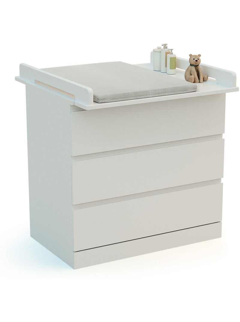 Jurababy -plan à langer universel 70 cm kira pour commode bébé Blanc - Kiabi