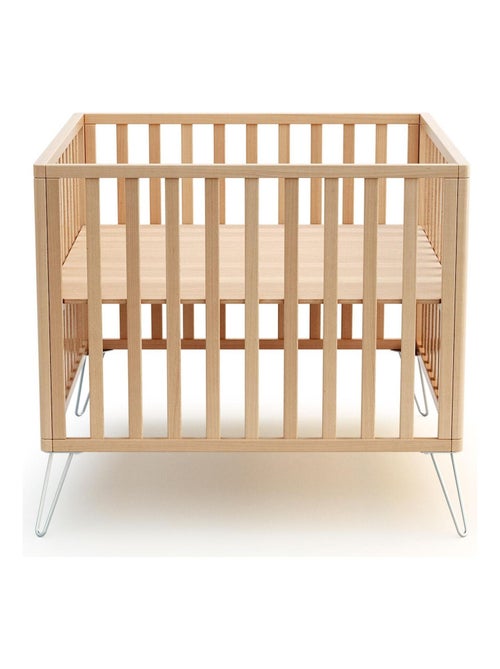 Jurababy houten kinderbox only in hout beuken en in staal 100 x 100 cm - Kiabi Jurababy houten kinderbox only in hout beuken en in staal 100 x 100 cm - Kiabi