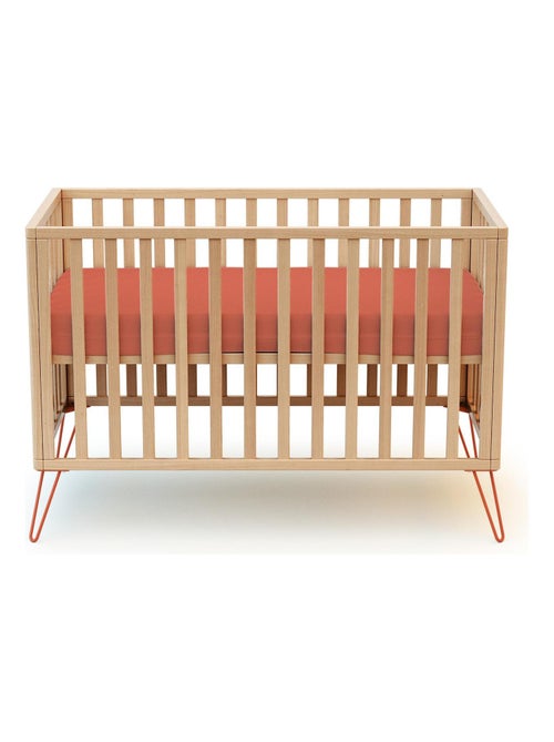 Jurababy kinderbed only in hout beuken en terracotta 60 x 120 cm - Kiabi