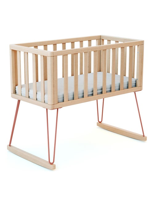 Jurababy schommelwieg only in hout beuken en terracotta 40 x 80 cm - Kiabi