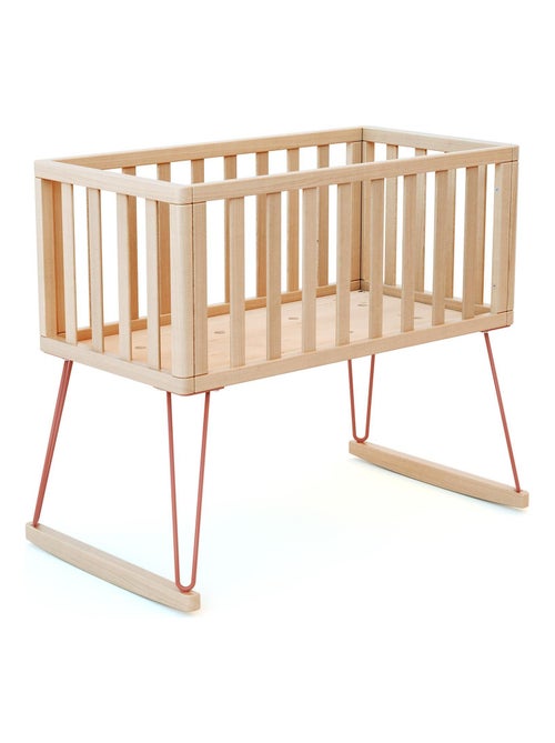 Jurababy schommelwieg only in hout beuken en terracotta 40 x 80 cm - Kiabi