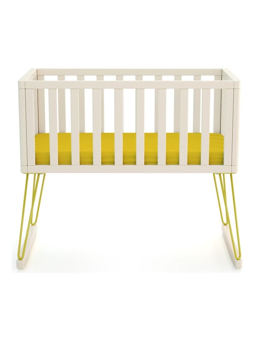 Jurababy schommelwieg only in hout wit en geel 40 x 80 cm - Kiabi