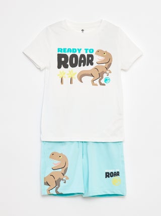 'Jurassic Park'-setje: T-shirt + bermuda - 2-delig