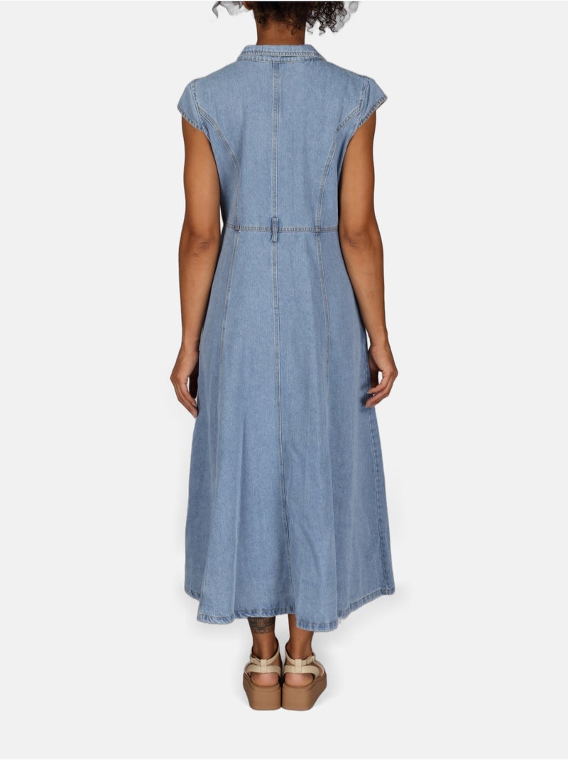 Jurk bedrukt Blauw - Kiabi