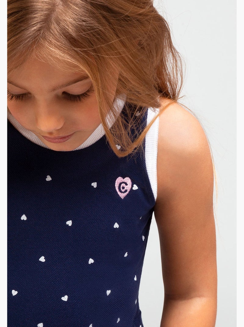 Jurk conguitos lunares Marineblauw - Kiabi