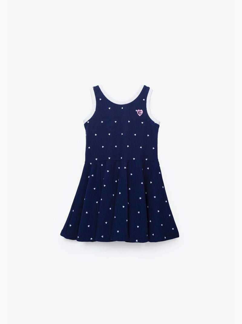 Jurk conguitos lunares Marineblauw - Kiabi
