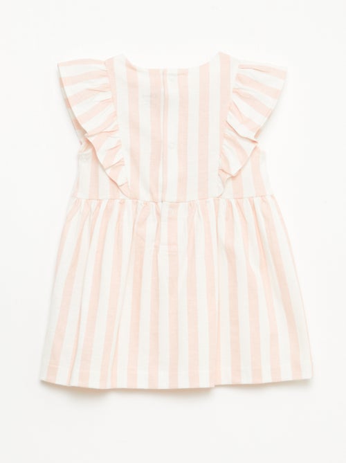 Jurk 'Disney' met volants van licht katoen - Kiabi