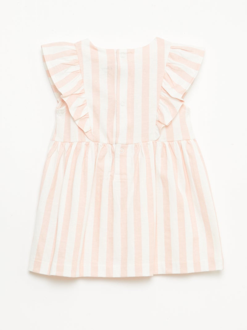Jurk 'Disney' met volants van licht katoen Roze - Kiabi