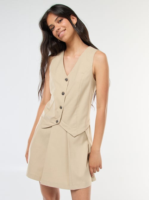 Jurk met 2-in-1-effect - Kostuumvestje + rok - Kiabi