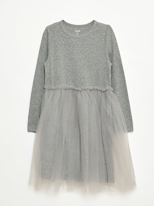 Jurk met 2-in-1 effect met rokje van tule - Kiabi