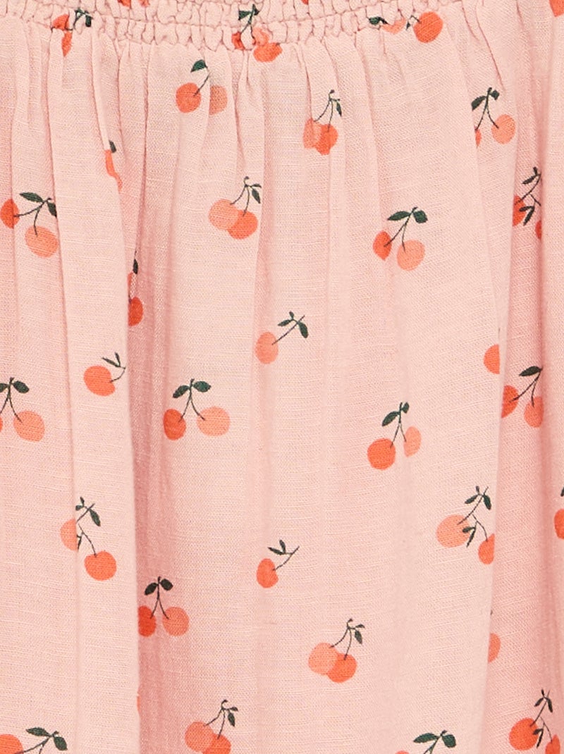 Jurk met all-overmotief en fijne bandjes Rose - Kiabi