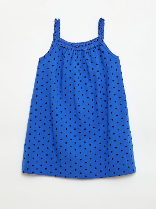 Jurk met bandjes en volantkraag - Kiabi