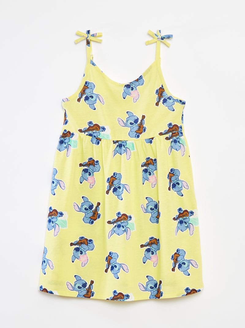 Jurk met bandjes met strikjes 'Disney' GEEL - Kiabi